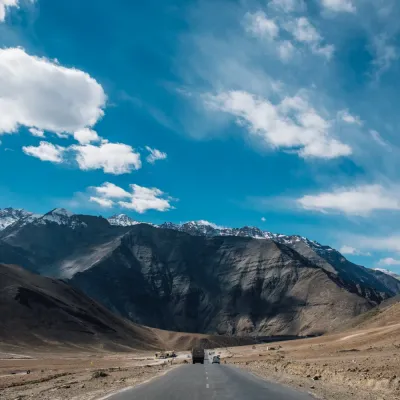 Magnetic Hill:Leh-Kargil Highway "Where gravity bends to Ladakh’s magic."